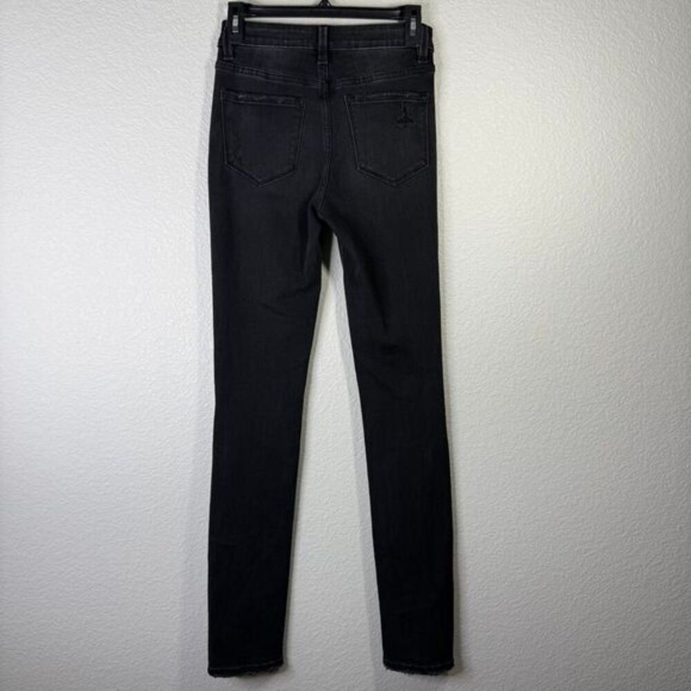 Flying Monkey Black Distressed Split Hem Skinny J… - image 8
